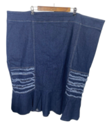 Vintage Denim Jean Skirt Plus Size 34W Western Rodeo Country Wear Y2K Bo... - $55.74