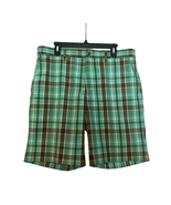 Men&#39;s Louis Raphael Plaid Golf Shorts Size 36 Waist Casual Flat Front - $20.32 CAD