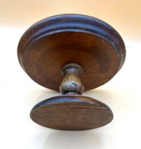 Vintage Hand Turned Wooden Candle Holder ~ 1970&#39;s - £15.79 GBP