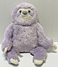 FAO Schwarz Plush Sparklers Purple Fur Sloth Glitter Nose Sparkle Stuffed 15 In - £7.54 GBP