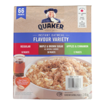 Quaker Instant Oat Meal Flavor Variety (66 Packets) - $40.00