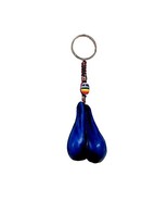 Blue Ball Sack Erotic Adult 3D Figurine Keychain Multicolored Macramé Me... - $166.27 MXN