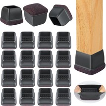 32 Pcs Chair Leg Floor Protectors Square, Silicone Chair Leg, Won&#39;T Tear - £28.73 GBP