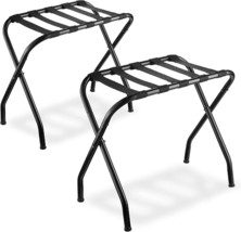 Bartnelli 2-Pack Folding Luggage Rack Metal Stand with Black Nylon Straps - £63.16 GBP