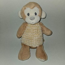 Aurora Baby Tan Brown Monkey Lovey Plush Stuffed Animal Baby Toy Sewn Eyes 2018 - £31.10 GBP