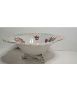 Thames Moss Rose Hand Painted Footed Candy Dish - £14.96 GBP