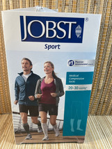 JOBST Sport Medical Compression Socks 20-30 mmHg Medium Knee High White NEW - £43.52 GBP