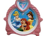 Disney Princess Heart Shaped Plate Ariel Cinderella Belle Melamine 2009 - $6.89
