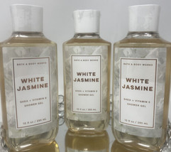 Bath &amp; Body Works White Jasmine Shower Gel 10 Ounce x3 - £30.68 GBP