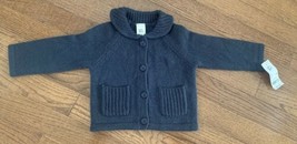Oshkosh Baby Cardigan Sweater Size 9 Months NAVY BLUE New With Tags - £9.56 GBP