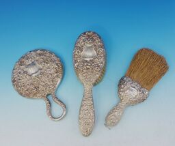 Fleury by Gorham Sterling Silver Dresser Set 3pc Floral #1410M/01M/15M (... - €334,29 EUR