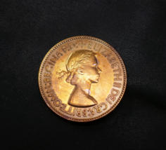 United Kingdom 1953 Queen Elizabeth II One Penny Bronze Coin - €14,25 EUR