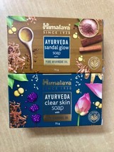 2 Pc Himalaya Ayurveda Sandal Glow Soap + Clear Skin Soap 75 gm each, Free Ship - $15.97