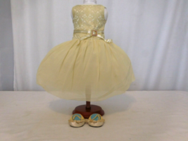 American Girl Doll Gala Party Outfit Gown Tulle Dress  shoes - £17.86 GBP