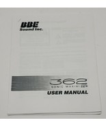 Owners Manual BBE 362 Sonic Maximizer Printout Copy Paper Booklet  - $10.69 CAD