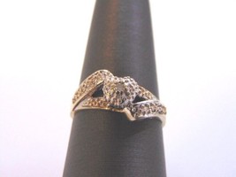 Womens Vintage Estate 10K Yellow Gold Diamond Ring 2.5g E2368 - £107.16 GBP
