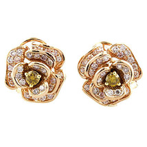 Real Fine 1.28ct Fancy Pink Diamonds Earrings 18K All Natural Stud Flowers Gold - £2,968.93 GBP
