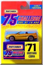 Matchbox - Mustang Cobra: MBX 75 Challenge #71 (1997) *Gold Edition / Limited* - £4.71 GBP