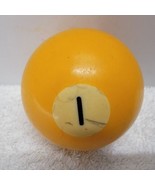 VTG Replacement Billiard Pool Ball 2 1/4&quot; Diameter Number 1 YELLOW SOLID - £5.03 GBP