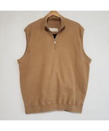 Carnoustie Vest Lined XL Camel 1/4 Zip Pullover Golf  Play 54 Invitation... - $29.65