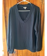 Orvis Women Black Shirt V-Neck Long Sleeves Stretch Fleece Lined Top Siz... - $380.13 MXN