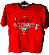 Ragazzi Texas Rangers Majestic 2015 Spareggio Sul Campo Take Ottobre T-shirt M - £11.59 GBP