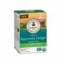 Traditional Medicinals Organic Tea Peppermint Delight Probiotic 16 tea bags - $10.96