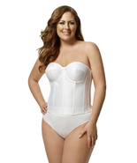 White Elila Smooth Longline Strapless Bra 6421 ~ Plus Sizes Available - $78.00