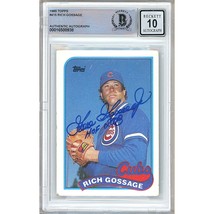 Rich Goose Gossage Chicago Cubs Autograph 1989 Topps Baseball BGS Auto 10 Slab - £102.12 GBP