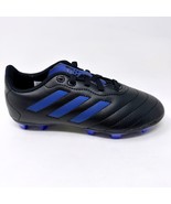 Adidas Goletto VIII FG J Black Blue Kids Youth Size 1 Soccer Cleats GX6906 - £28.37 GBP