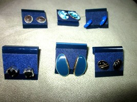 AWESOME  Vintage lot of 6 pairs pierced earrings,posts - £14.38 GBP