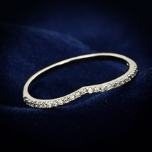 TS076 - Rhodium 925 Sterling Silver Ring with AAA Grade CZ  in Clear - $534.70 MXN