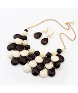 Vintage Water drop Raindrop Tier Choker Necklace and Earrings Jewelry Set - $12.98