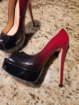 Merumote Women&#39;s Sexy Peep Toe Platform Stiletto Slip on Super High Heel... - $48.51