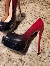 Merumote Women&#39;s Sexy Peep Toe Platform Stiletto Slip on Super High Heel... - $48.51