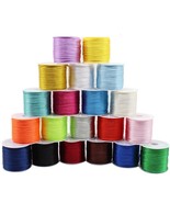 2Mm Nylon Rattail Satin Silk Trim Cord 20 Colors 218 Yards Beading Strin... - £28.23 GBP