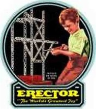 GILBERT ERECTOR SET BLACK BACKGROUND SELF ADHESIVE STICKER SET BOX LABEL - £18.33 GBP