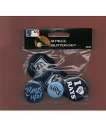 Tampa Bay Rays 8 piece new Team Button/Pin Set free shipping to USA - $13.65 CAD