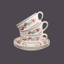 Three antique Johnson Brothers Indian Tree cup and saucer sets made in England. - $62.65