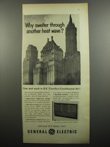 1955 General Electric Room Air Conditioner Ad - Why swelter through heat wave  - £14.56 GBP
