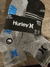 Hurley 6 Pair Of Quarter Crew Brand New Socks Size 8 -12 - $18.99