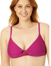 Time And Tru Solid Plum Bikini Swim Top with Ring Detail Size XL (16-18) - £12.28 GBP