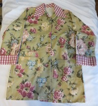 Women&#39;s Swing Coat handmade floral Bark Cloth-Size M you finish - £79.93 GBP