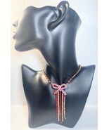 NEW $68 BETSEY JOHNSON Gold Red White Holiday Bow Peppermint Rhinestone ... - $39.99