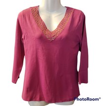 NWT Cable &amp; Gauge pink top sz m - £19.53 GBP