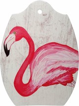 Pink Flamingo Oblong Ceramic Trivet Cheese Serving Board 9.5&quot; H - $26.72