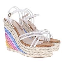 Sophia Webster Ines Espadrille Womens US 8.5/ 39.5 Multicolor Wedge Sand... - $170.99