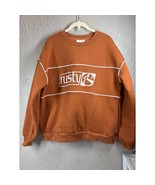 Rusty Jena Crew Fleece Chestnut Brown Crew Neck Oversized Sweatshirt Siz... - $745.43 MXN