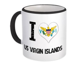 I Love US Virgin Islands : Gift Mug Heart Flag Country Crest Expat - £12.51 GBP