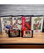 SEGA GENESIS Game Lot 6  FIFA  95 NBA  College Football Barkley World Se... - £15.73 GBP